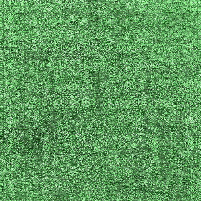 Machine Washable Oriental Emerald Green Industrial Area Rugs, wshurb2665emgrn