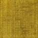 Square Machine Washable Oriental Yellow Industrial Rug, wshurb2665yw