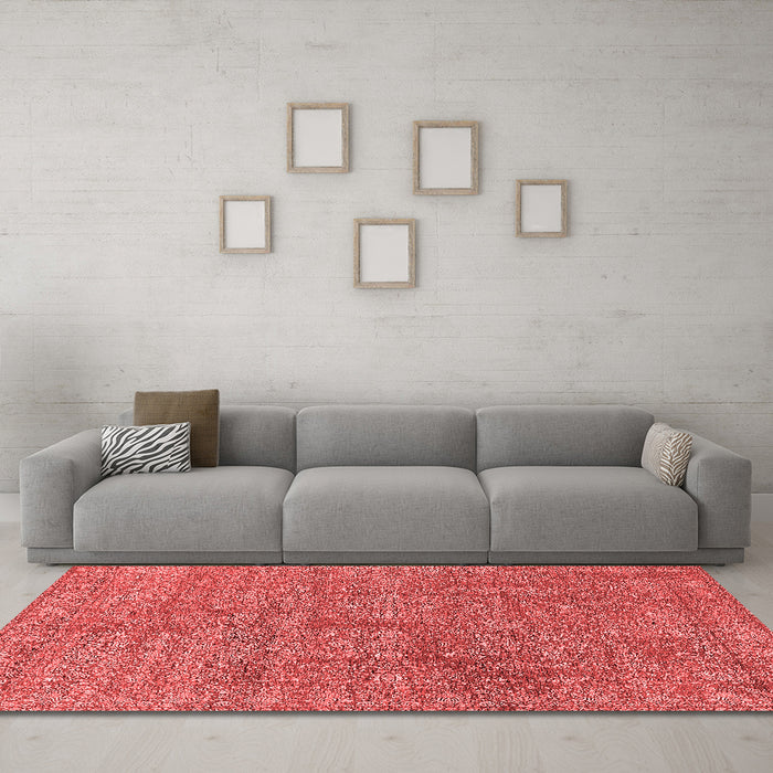 Industrial Red Washable Rugs