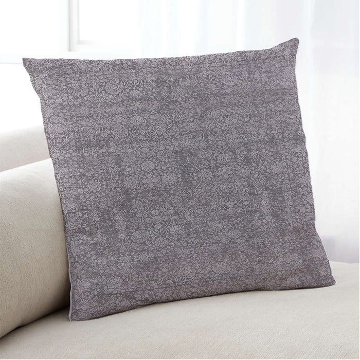 Lifestyle Image of Mid-Century Modern Urban Square Carbon Gray Throw Pillow, 18 inch by 18 inch, pwurb2665