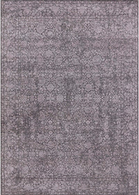 Machine Washable Industrial Modern Carbon Gray Rug, wshurb2665