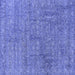 Square Machine Washable Oriental Blue Industrial Rug, wshurb2665blu