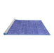 Sideview of Machine Washable Oriental Blue Industrial Rug, wshurb2665blu