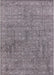 Mid-Century Modern Carbon Gray Oriental Rug, urb2665