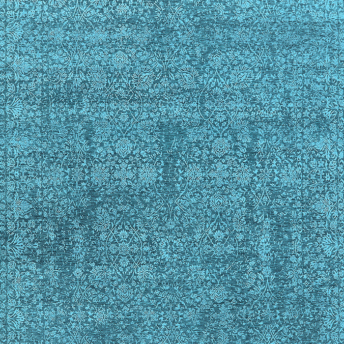 Machine Washable Oriental Light Blue Industrial Rug, wshurb2665lblu