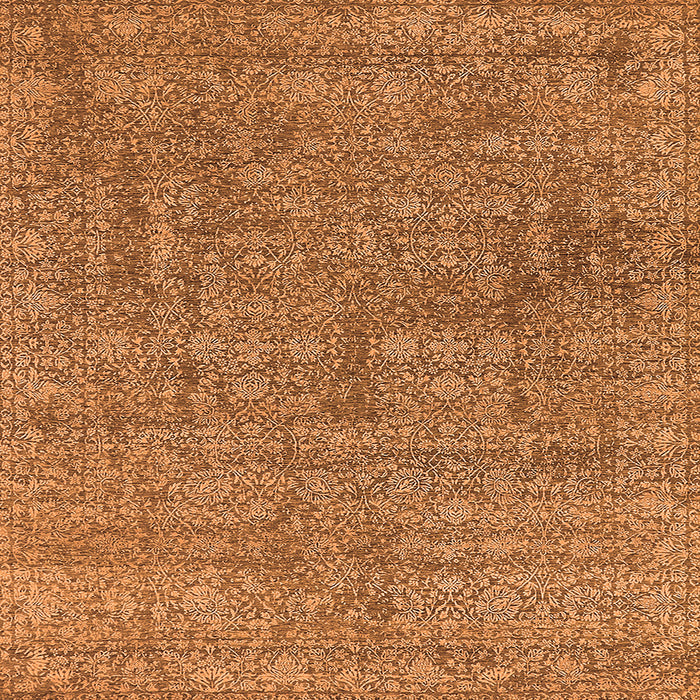 Square Oriental Orange Industrial Rug, urb2665org