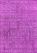 Machine Washable Oriental Pink Industrial Rug, wshurb2665pnk