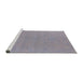 Sideview of Machine Washable Industrial Modern Dark Gray Rug, wshurb2666