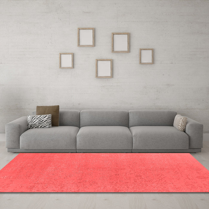 Industrial Red Washable Rugs