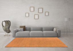 Machine Washable Oriental Orange Industrial Area Rugs in a Living Room, wshurb2666org