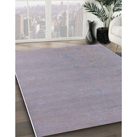 Mid-Century Modern Dark Gray Oriental Rug, urb2666