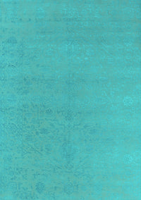 Oriental Turquoise Industrial Rug, urb2666turq