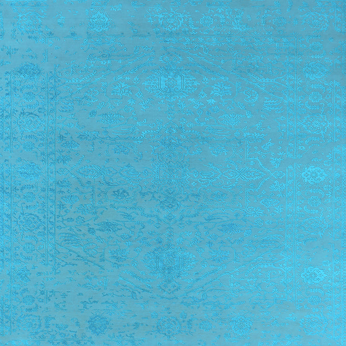 Square Oriental Light Blue Industrial Rug, urb2666lblu