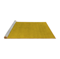Sideview of Machine Washable Oriental Yellow Industrial Rug, wshurb2666yw