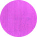 Round Oriental Pink Industrial Rug, urb2666pnk