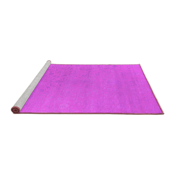 Sideview of Machine Washable Oriental Pink Industrial Rug, wshurb2666pnk