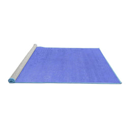 Sideview of Machine Washable Oriental Blue Industrial Rug, wshurb2666blu