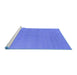 Sideview of Machine Washable Oriental Blue Industrial Rug, wshurb2666blu