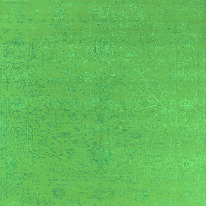 Square Oriental Green Industrial Rug, urb2666grn