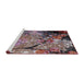 Sideview of Machine Washable Industrial Modern Pink Rug, wshurb2667