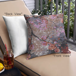 Front View of Mid-Century Modern Urban Square Pink Throw Pillow, 18 inch by 18 inch, pwurb2667