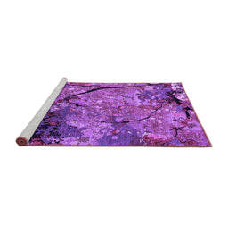 Sideview of Machine Washable Oriental Purple Industrial Area Rugs, wshurb2667pur