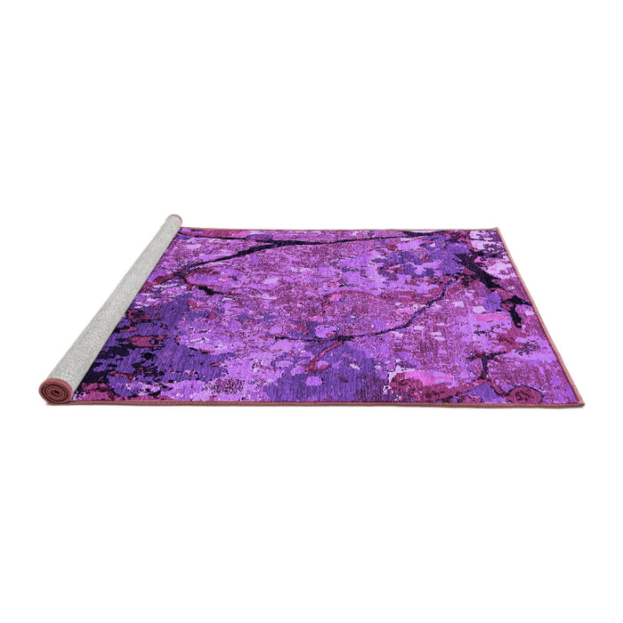 Sideview of Machine Washable Oriental Purple Industrial Area Rugs, wshurb2667pur