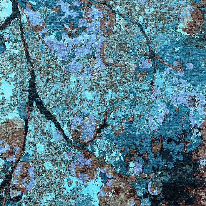 Oriental Light Blue Industrial Rug, urb2667lblu