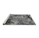 Sideview of Machine Washable Oriental Gray Industrial Rug, wshurb2667gry