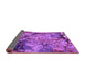 Sideview of Oriental Purple Industrial Rug, urb2667pur