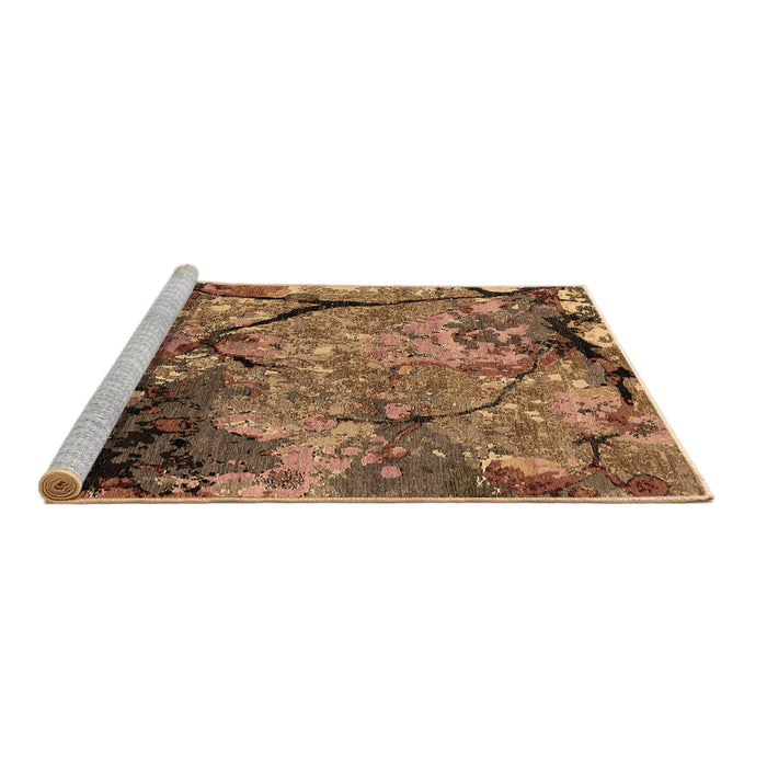 Sideview of Machine Washable Oriental Brown Industrial Rug, wshurb2667brn