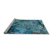 Sideview of Machine Washable Oriental Light Blue Industrial Rug, wshurb2667lblu