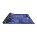 Sideview of Oriental Blue Industrial Rug, urb2667blu