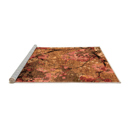 Sideview of Machine Washable Oriental Orange Industrial Area Rugs, wshurb2667org