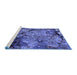 Sideview of Machine Washable Oriental Blue Industrial Rug, wshurb2667blu