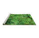 Sideview of Machine Washable Oriental Green Industrial Area Rugs, wshurb2667grn