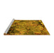 Sideview of Machine Washable Oriental Yellow Industrial Rug, wshurb2667yw