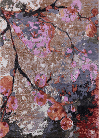 Machine Washable Industrial Modern Pink Rug, wshurb2667