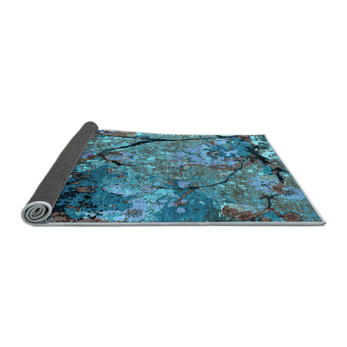 Sideview of Oriental Light Blue Industrial Rug, urb2667lblu