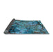 Sideview of Oriental Light Blue Industrial Rug, urb2667lblu