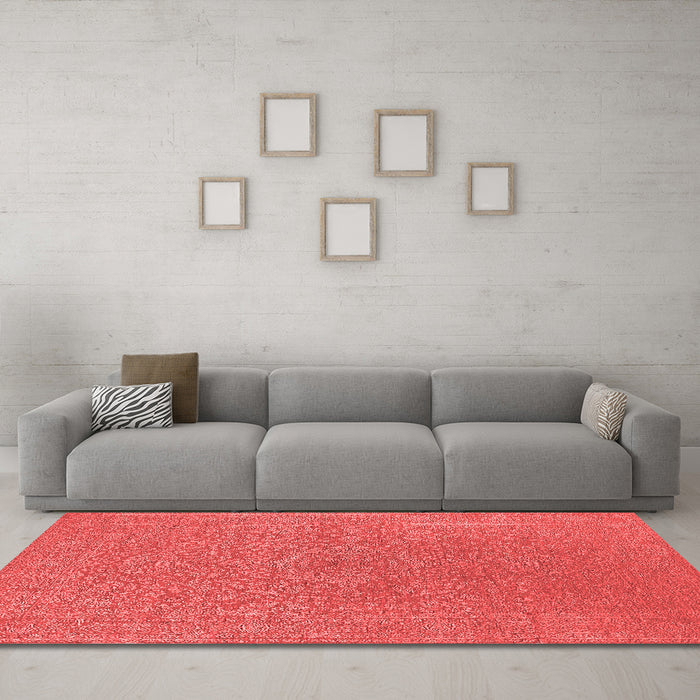 Industrial Red Washable Rugs