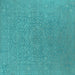 Square Oriental Turquoise Industrial Rug, urb2668turq