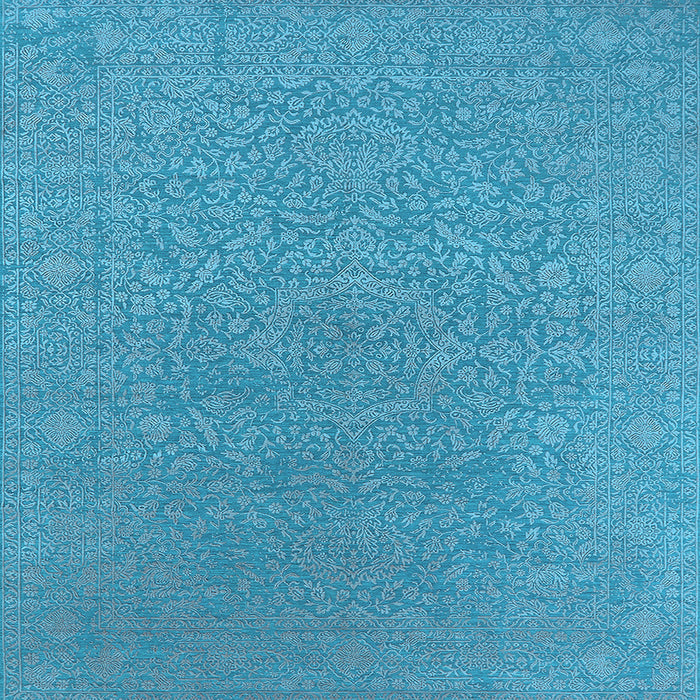 Square Oriental Light Blue Industrial Rug, urb2668lblu
