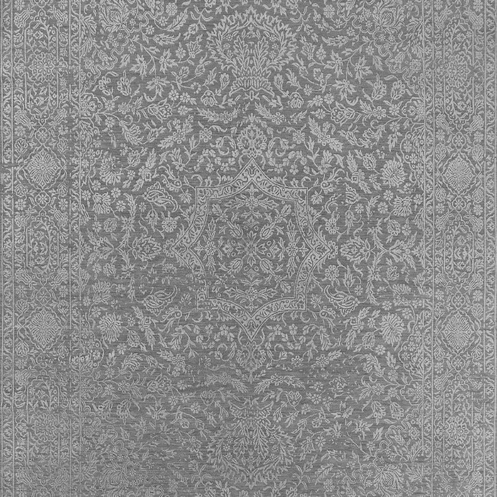 Machine Washable Oriental Gray Industrial Rug, wshurb2668gry