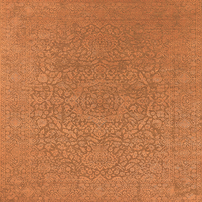 Square Oriental Orange Industrial Rug, urb2668org