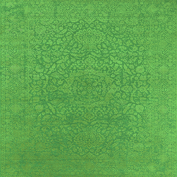 Square Oriental Green Industrial Rug, urb2668grn