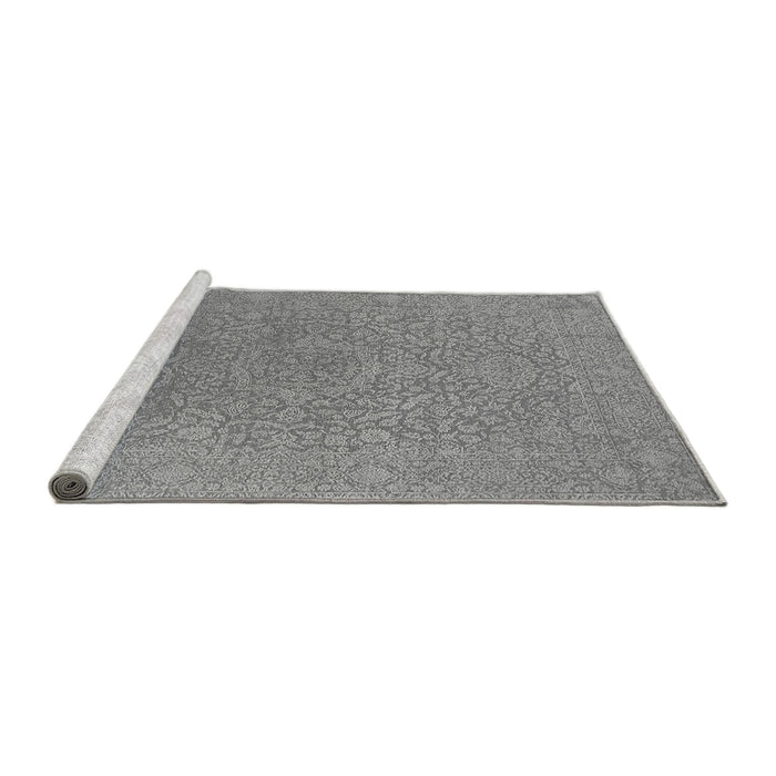 Sideview of Machine Washable Oriental Gray Industrial Rug, wshurb2668gry