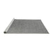 Sideview of Machine Washable Oriental Gray Industrial Rug, wshurb2668gry