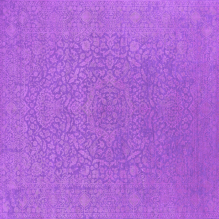 Square Machine Washable Oriental Purple Industrial Area Rugs, wshurb2668pur