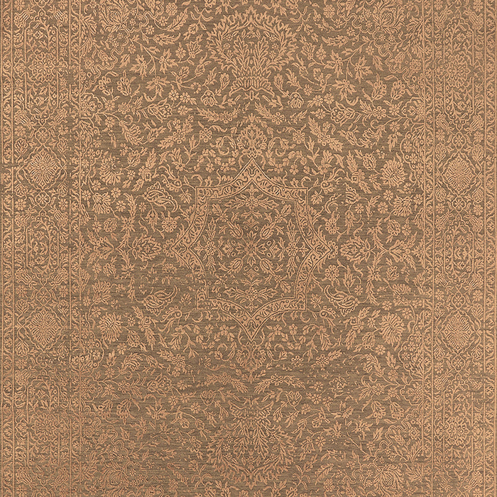 Machine Washable Oriental Brown Industrial Rug, wshurb2668brn